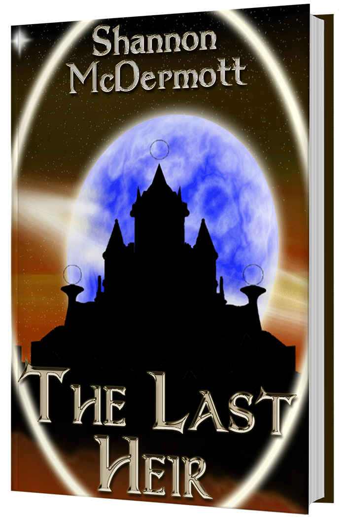 The front cover of 'The Last Heir' which features a castle.